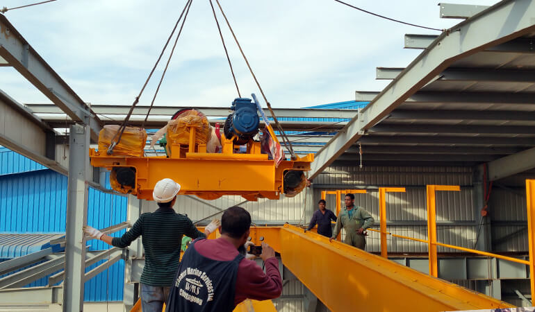 東起集團(tuán)出口孟加拉國20噸QD橋機(jī)